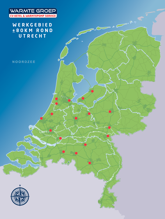 Warmte Groep werkgebied